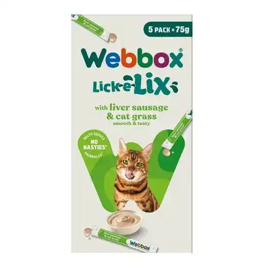 Webbox Lick e Lix Liver Sausage and Cat Grass Cat Treats 21105