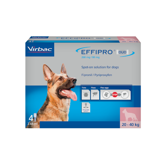 EFFIPRO DUO Spot-On Flea and Tick Treatment for Large Dogs (20kg-40kg) 10130