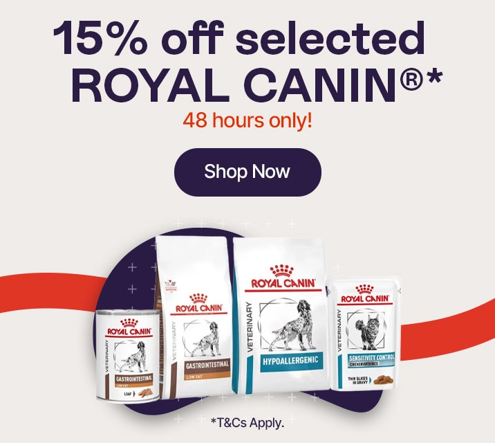 15% off selected royal canin*