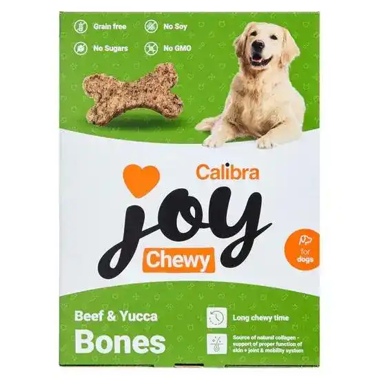 Calibra Joy Chewy Bones Dog Treats Beef & Yucca 20398