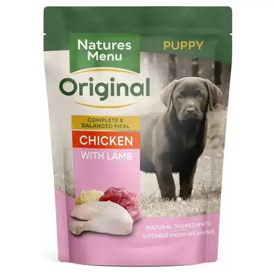 Natures Menu Original Puppy Wet Dog Food Chicken with Lamb 8 x 300g Pouches 18151