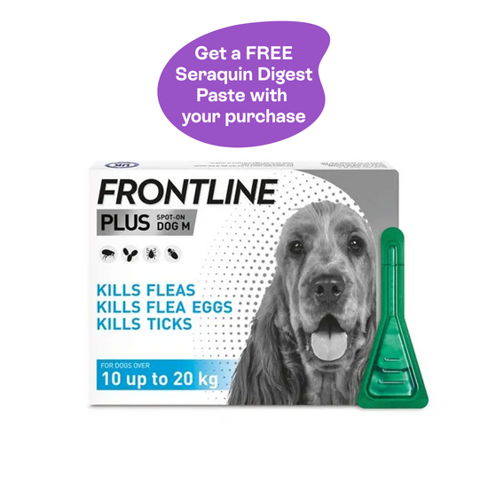 FRONTLINE PLUS Spot-On Flea and Tick Treatment for Medium Dogs (10kg-20kg) 9988
