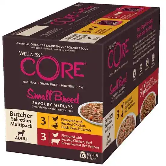 Wellness Core Small Breed Adult Wet Dog Food Savoury Medleys Butcher Selection M 17026