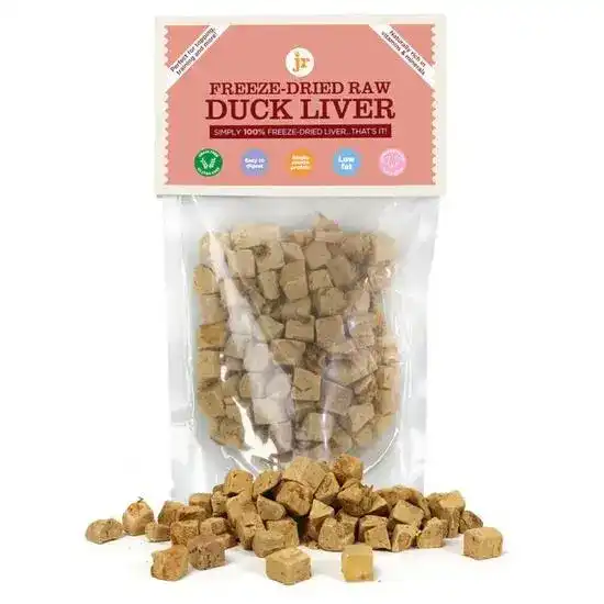 JR Pet Products Freeze-Dried Raw Duck Liver Treats for Dogs 19455