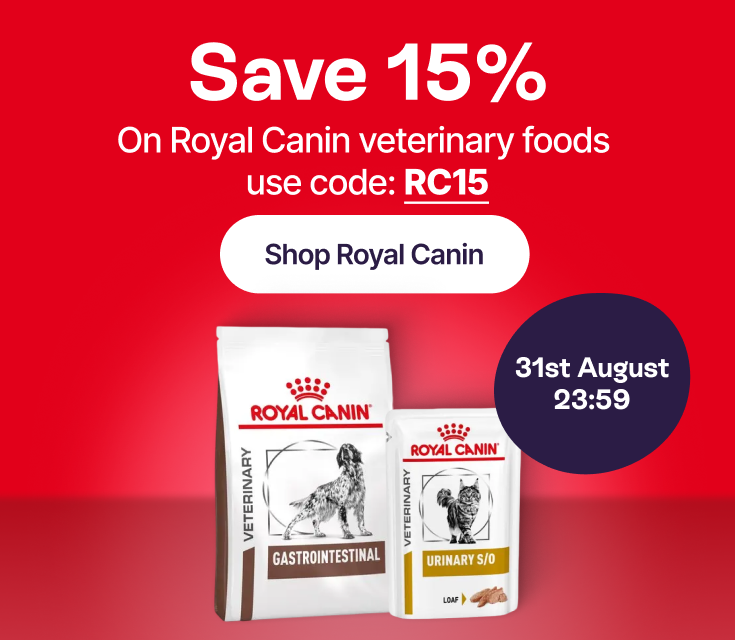 Save 15% On Royal Canin verterinary foods use code: RC15