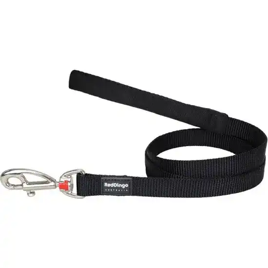 Red Dingo 1.2m Classic Black Dog Lead 17076