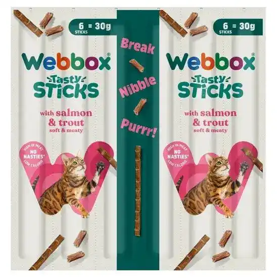 Webbox Tasty Sticks Cat Treats Salmon and Trout 21093