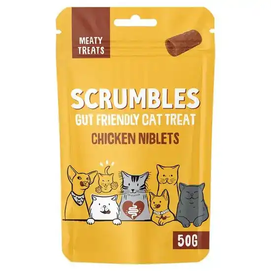 Scrumbles Grain Free Niblets Cat Treats with Chicken 3 x 50g 17820