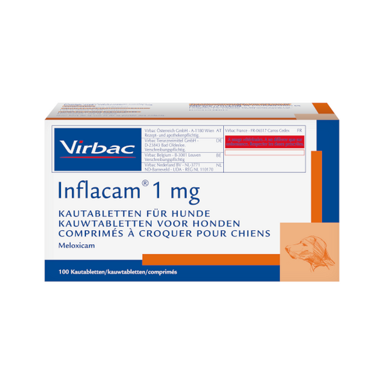 Inflacam Chewable Tablets for Dogs 1mg 3838