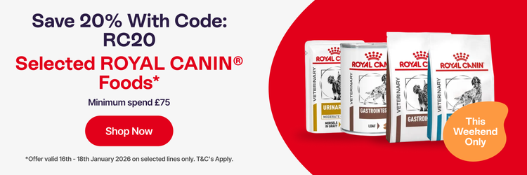 Save 20% With Code: RC20 on Selected Royal Canin Foods* - Minimum Spend £75