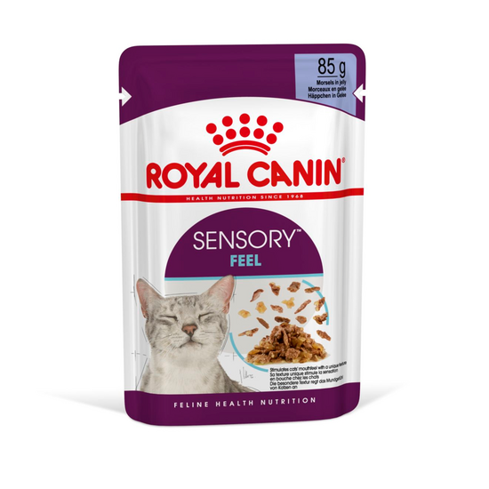 Royal Canin Sensory Feel Adult Wet Cat Food Morsels In Jelly 12 x 85g Pouches 20196