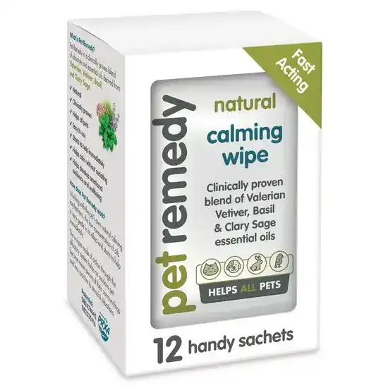 Pet Remedy Natural De-Stress and Calming Wipes for Dogs