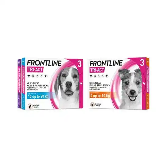 FRONTLINE TRI-ACT Spot-On Flea & Tick Treatment for Dogs 3240