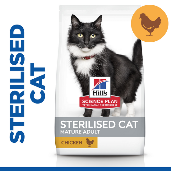 Hill's Science Plan Specialty Mature Adult 7+ Sterilised Dry Cat Food with Chicken 17332