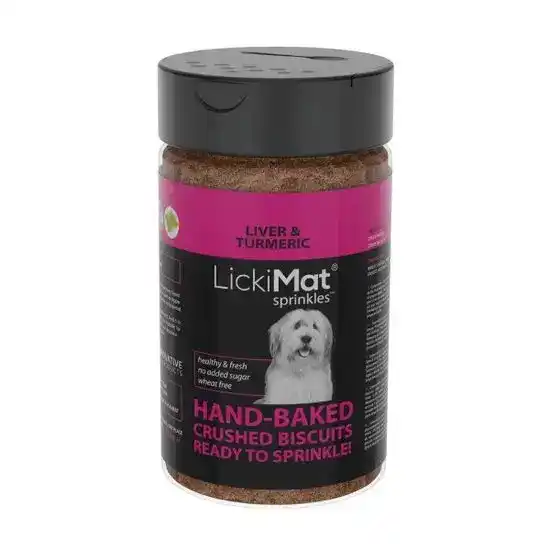 LickiMat Sprinkles Hand-Baked Crushed Biscuits Dog Treats with Liver & Turmeric 1 x 150g 15859