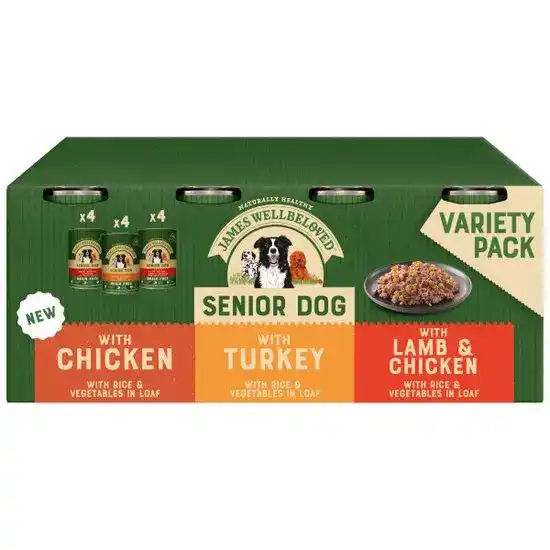 James Wellbeloved Senior Wet Dog Food Variety Pack Turkey