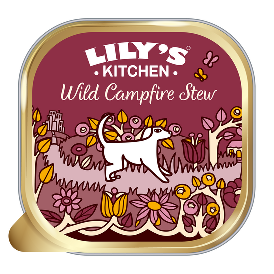 Lily's Kitchen Adult Wild Campfire Stew Wet Dog Food 10 x 150g Alutrays 17660