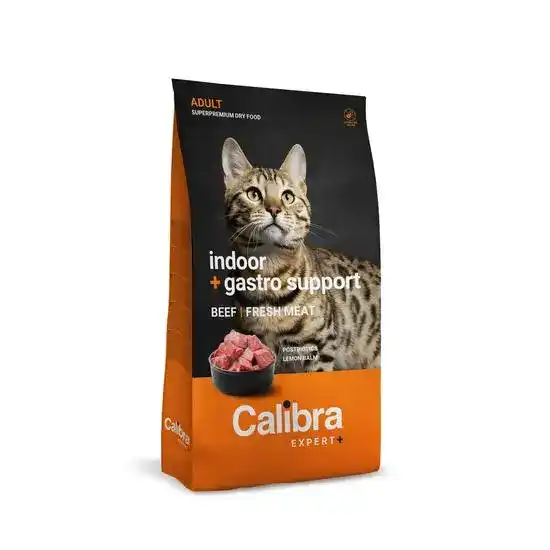 Calibra EXPERT+ Indoor & Gastro Support Adult Dry Cat Food Beef & Lamb 21129