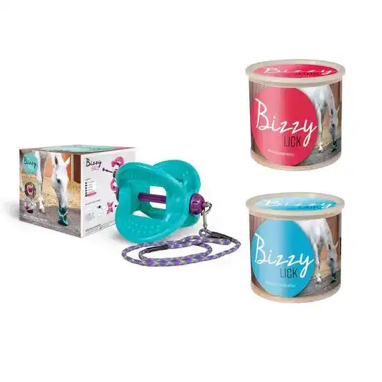 Bizzy Horse Toy & Treat Bundle: Aqua Ball