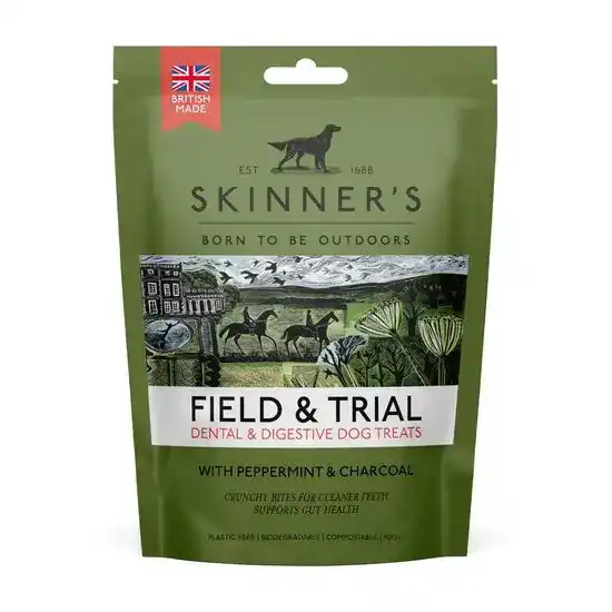 Skinner's Field & Trial Dental & Digestive Dog Treats with Peppermint & Charcoal 1 x 90g 17739