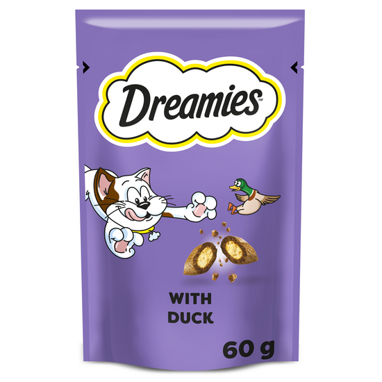 Dreamies Cat Treats with Duck 60g Packs 16403