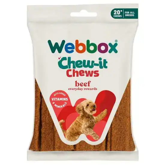 Webbox Meaty Chew it Chews Beef Dog Treats 21088