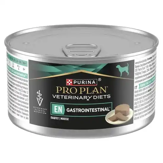 PURINA PRO PLAN VETERINARY DIETS Adult EN Gastrointestinal Wet Dog Food Mousse 195g Tins 16949