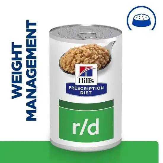 Hill's PRESCRIPTION DIET r/d Weight Loss Wet Dog Food Original Flavour 12 x 350g Cans 15880