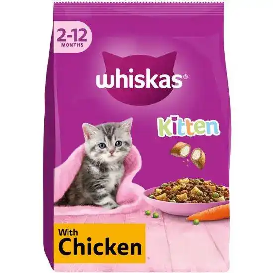 Whiskas Kitten Complete Dry Cat Food Chicken 18048