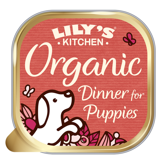 Lily's Kitchen Organic Puppy Dinner Wet Dog Food with Chicken & Veg 11 x 150g Alutrays 17633
