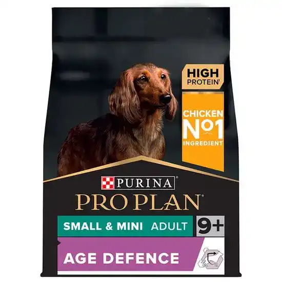 PURINA PRO PLAN Small & Mini Breed Adult 9+ Age Defence Dry Dog Food with Chicken 10521