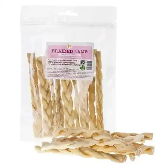 JR Pet Products Braided Lamb Treats for Dogs 1 x 100g 18870