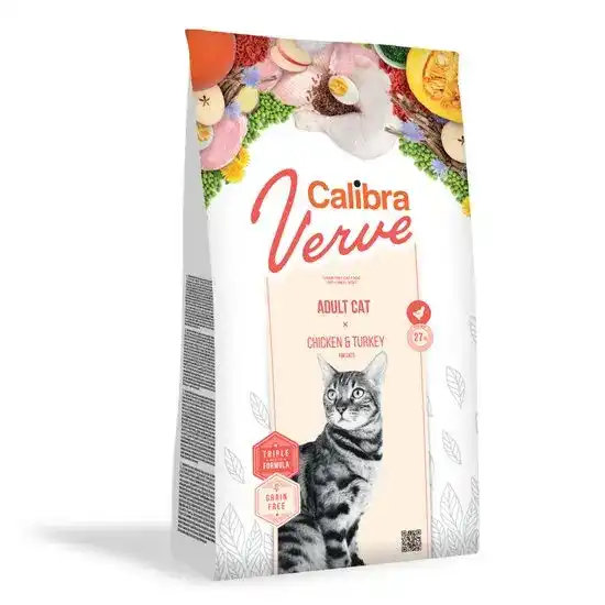 Calibra Cat Verve Grain Free Adult Dry Cat Food with Chicken & Turkey 15729