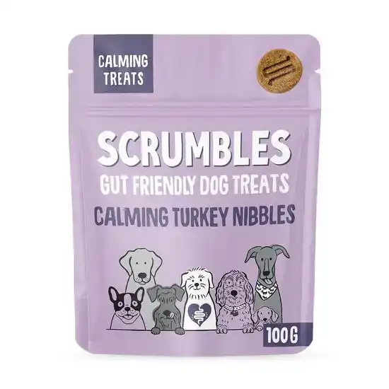 Scrumbles Grain Free Nibbles Calming Dog Treats with Turkey 2 x 100g 17823