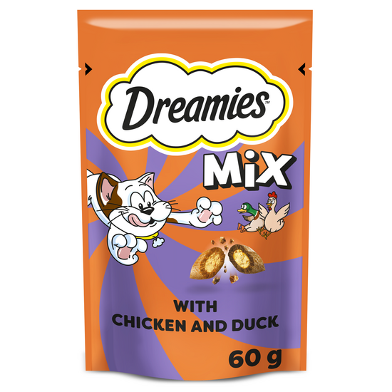 Dreamies Mix Cat Treats with Chicken & Duck 60g Packs 16651