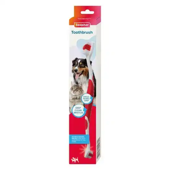Beaphar Double-Ended Toothbrush for Dogs and Cats 15799