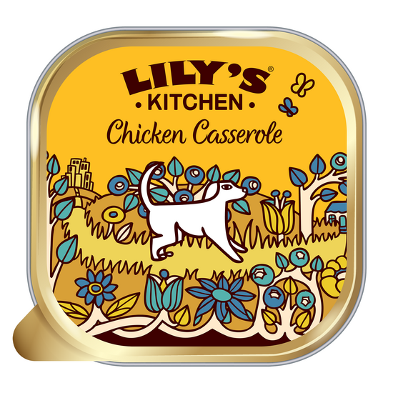 Lily's Kitchen Adult Chicken & Turkey Casserole Wet Dog Food 10 x 150g Alutrays 17674