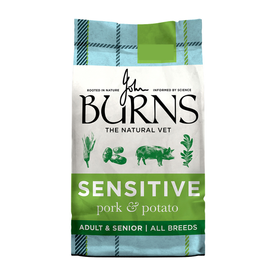 Burns Sensitive Adult & Senior Dry Dog Food with Pork & Potato 1078