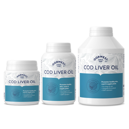 DORWEST Cod Liver Oil Health Support Capsules for Dogs and Cats 16584