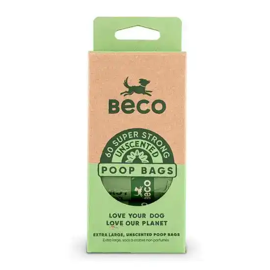 Beco Super Strong Unscented Poop Bags 60 Pack 10137