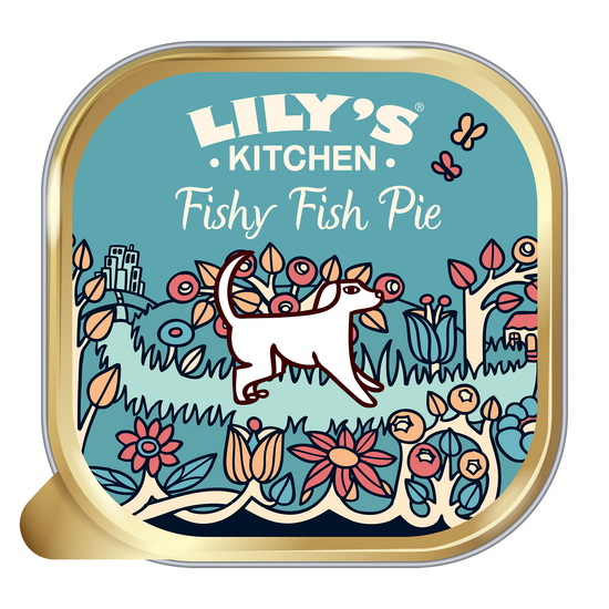 Lily's Kitchen Adult Fishy Fish Pie Wet Dog Food 10 x 150g Alutrays 17667