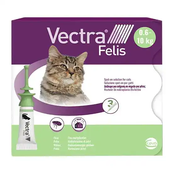 Vectra Felis Spot-On Flea Solution for Cats (0.6kg-10kg) 2239