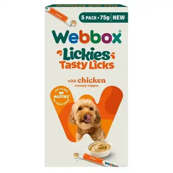 Webbox Lickies Tasty Licks Creamy Chicken Dog Treats 21083