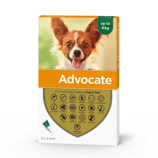 Advocate Spot-On Solution for Small Dogs and Puppies 40mg/10mg (up to 4kg) 481
