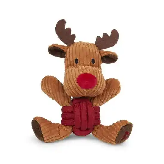 Petface Riley Reindeer Rope Ball Plush Christmas Dog Toy 18391