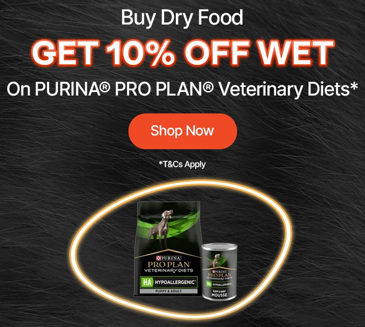 Buy Dry Food Get 10% Off Wet on Purina Pro Plan Veterinary Diets*