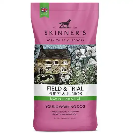 Skinner's Field & Trial Working Puppy & Junior Dry Dog Food Lamb & Rice 17734