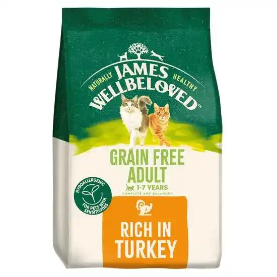 James Wellbeloved Grain Free Adult Dry Cat Food Turkey 18576