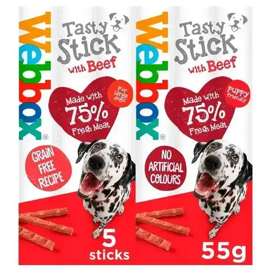 Webbox Tasty Sticks Beef Large Dog Treats 21080