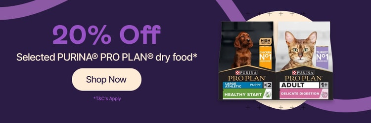 20% Off Selected Purina Pro Plan dry food*